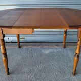 Extendable table with drop-leaf and extensions in solid cherry wood in very good condition