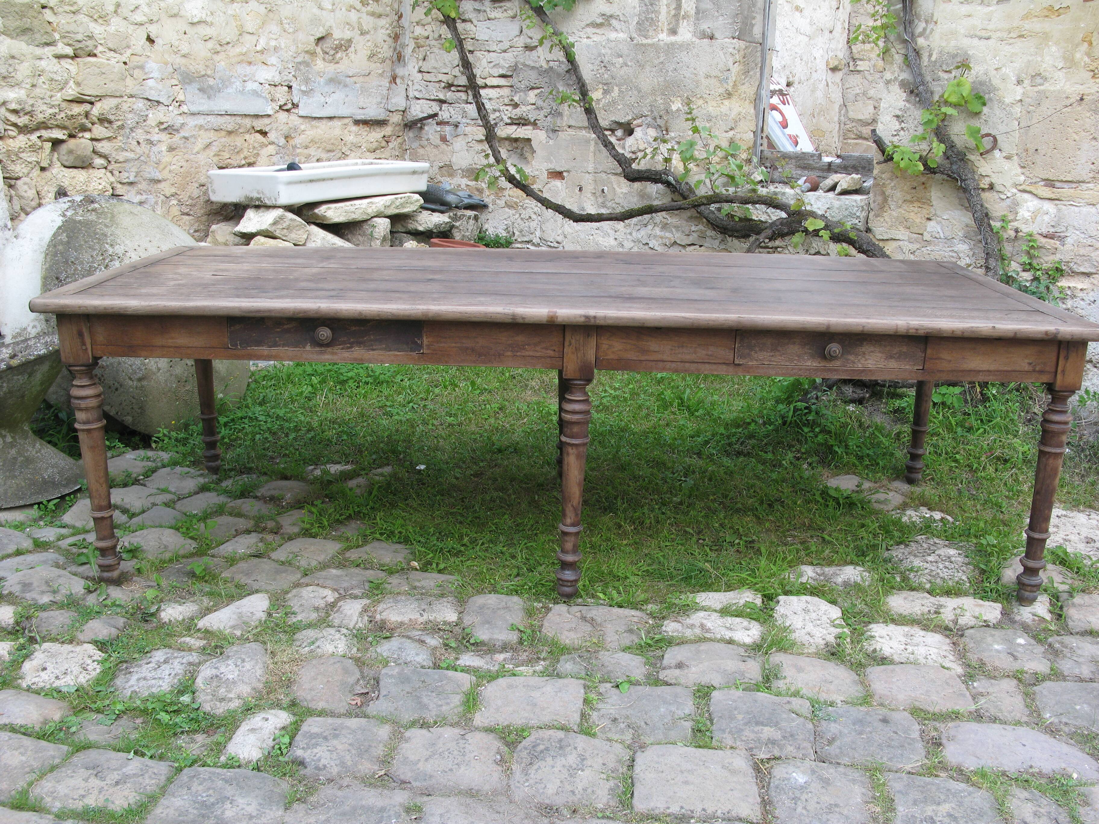 Farmhouse table 6 feet oak