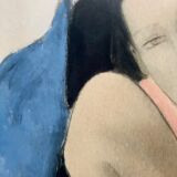 Drawing on framed dancer paper 1985