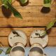 Duo mug/Vintage dessert plate "La Colombe" Ceramic