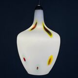 Multicoloured opaline glass pendant light from Murano by Stilnovo, Italy, 1950s.