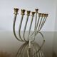9-candle candle holder, designer, in gold and silver metal, 1970s