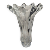 Vase en cristal Vannes vintage des années 1970 - Design sculptural de forme libre