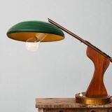 Lampe de bureau en bois, milieu XXème