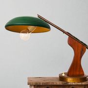 Lampe de bureau en bois de style mid-century moderne