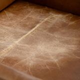 Vintage Mid-Century Danish Modern Brown Leather Easy Chair Model 39