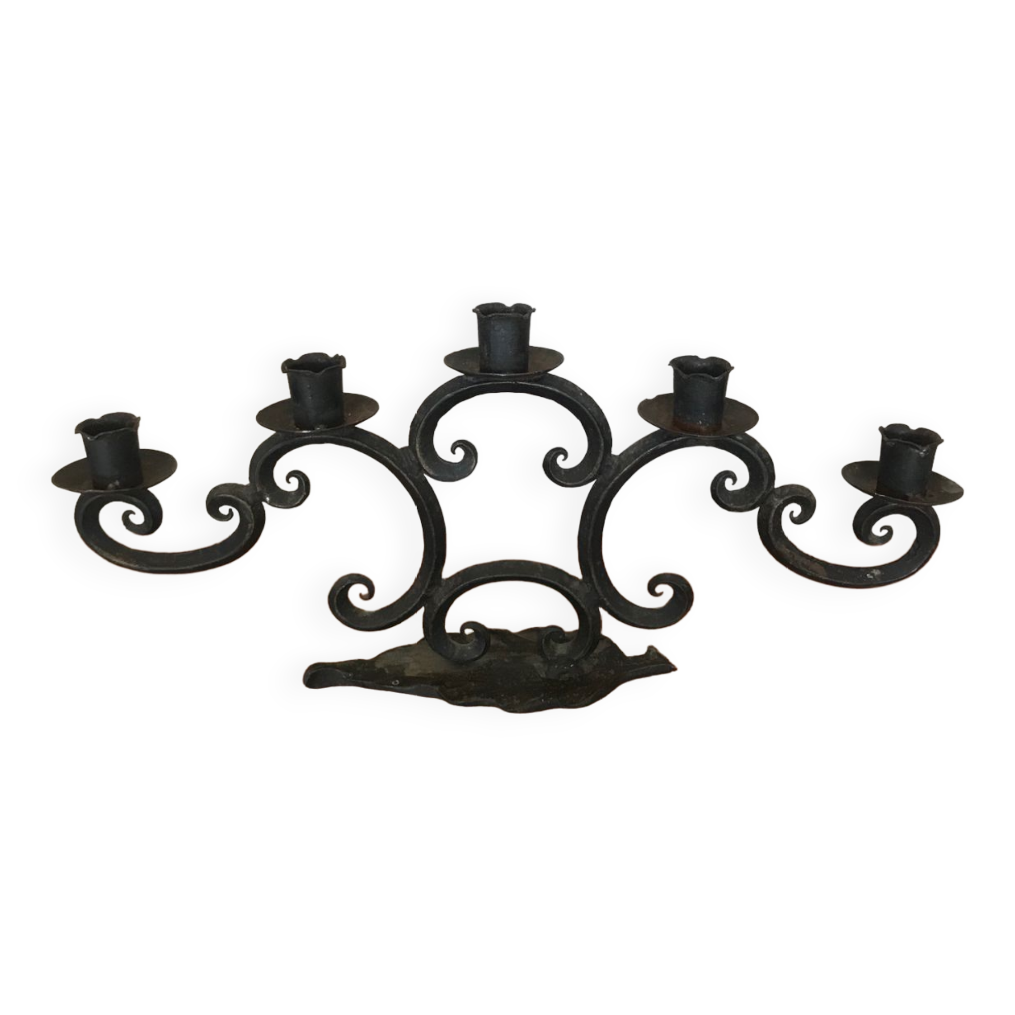 Wrought iron candlestick 5 branches