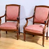 Paire de Fauteuils en Acajou, époque Restauration – Début XIXe