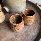 5 pyrite stoneware mugs