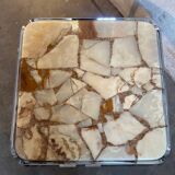 Marble and epoxy coffee table, Bauhaus style, 1960s