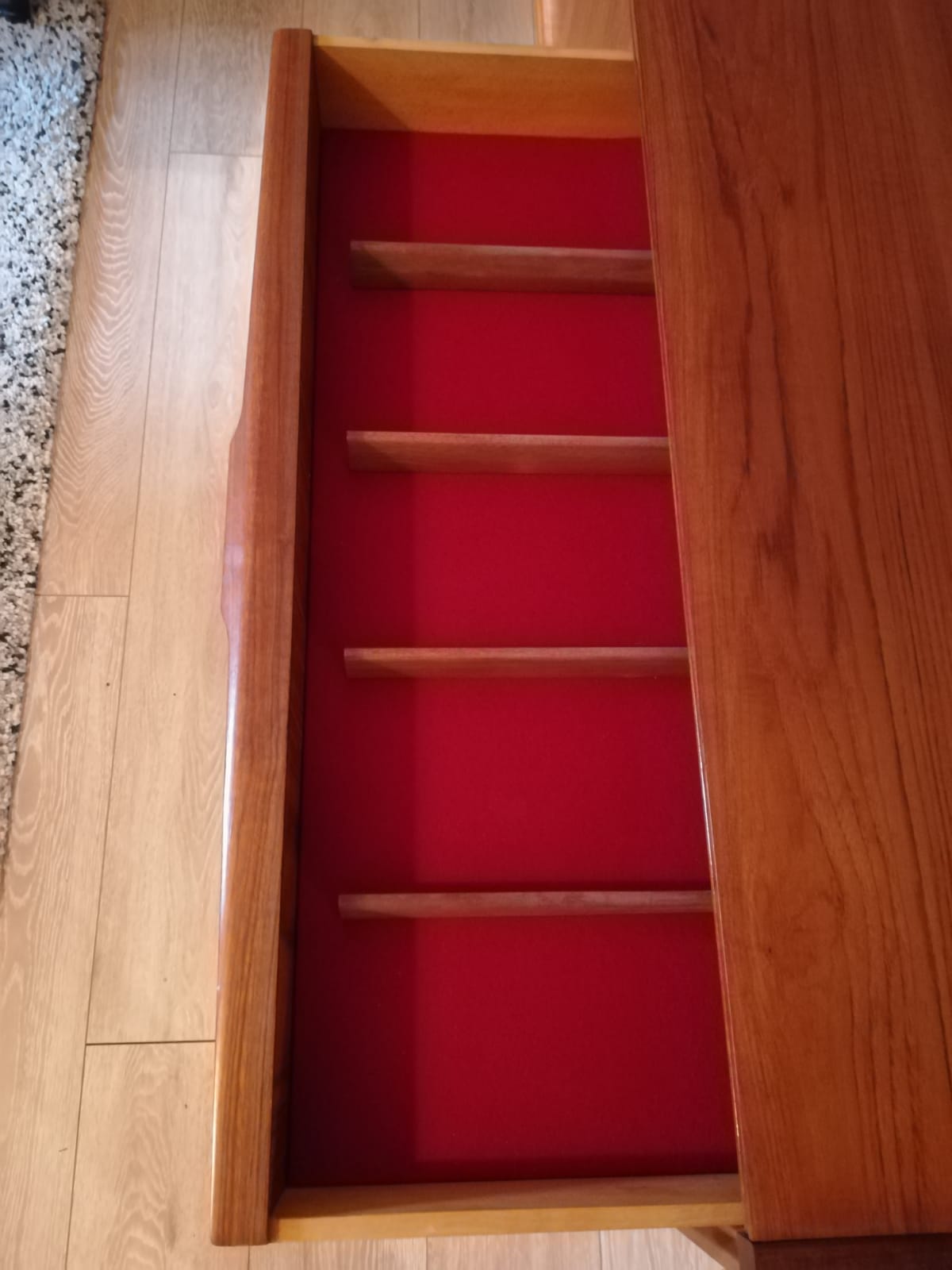 Small row of Scandinavian style teak