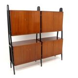 Scandinavian "double" mahogany cabinet, Sweden, 1950