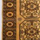 Gold afghan runner 245x80 cm, afghan chobi rug, yellow, black