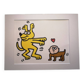 Illustration de Keith Haring - Série 'Animals' - 11/12