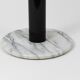 Table de piédestal / porte-plante postmoderne en marbre de Carrare blanc, Italie, années 1980