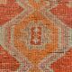 3x10 Coral Orange & Red Turkish Vintage Runner Rug, 98x322Cm
