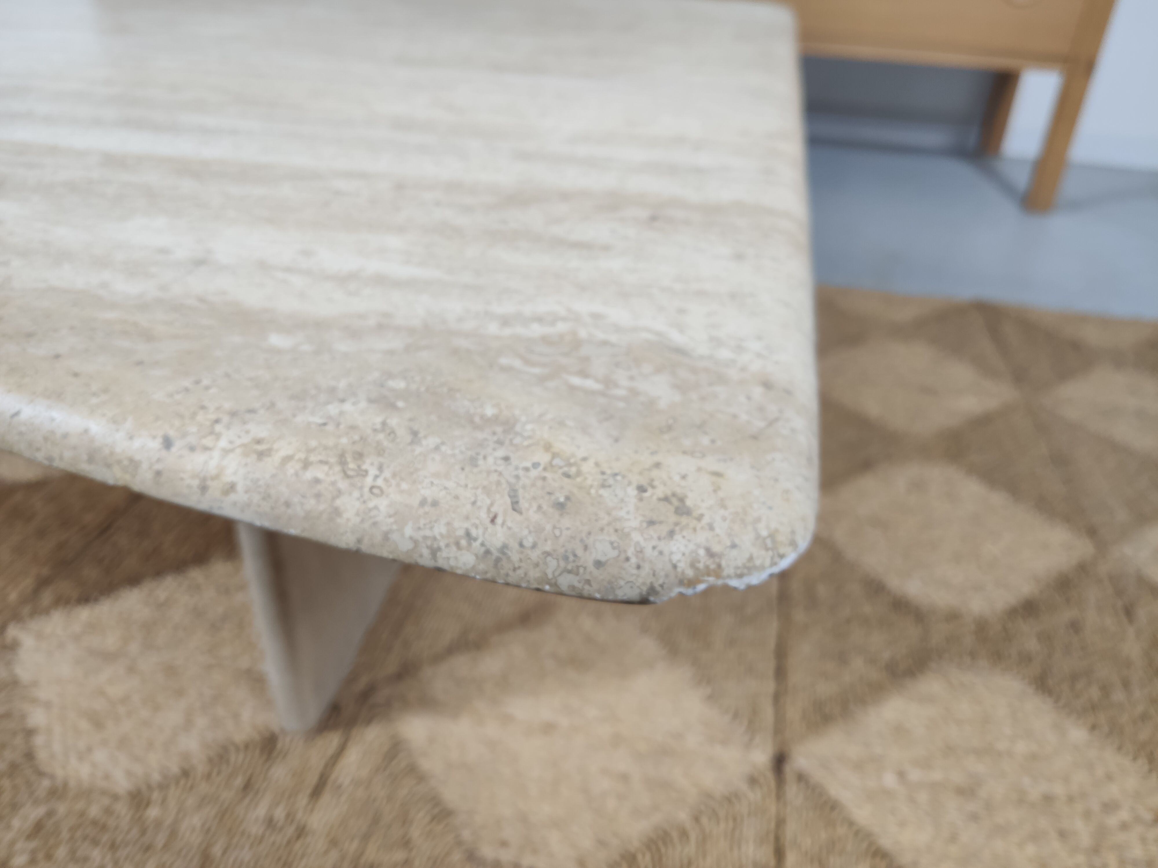 80s travertine coffee table