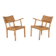 Pair of Karl Schrøder Model 1570 Lounge Chairs, Fritz Hansen, 1930s