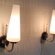 Brass and glass wall lights - 50s/60s