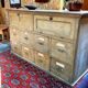 Old workshop furniture in good condition. 8 drawers and 2 drop-down doors, very