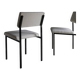 White boucle black metal chairs | Kembo | Netherlands | 1960s