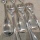 6 silver-plated metal cake forks by Christofle silversmiths, Albi pattern