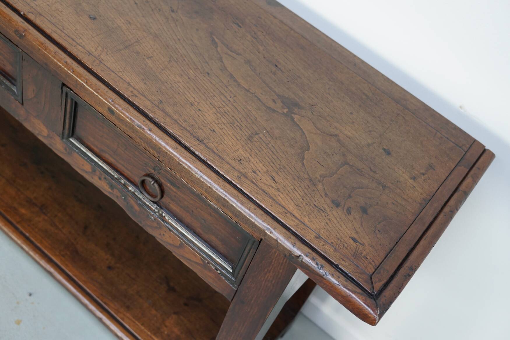 Antique Spanish Rustic Chestnut Side Table/Console, 18th Century