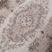 Brown floral turkish area rug, 208x115cm