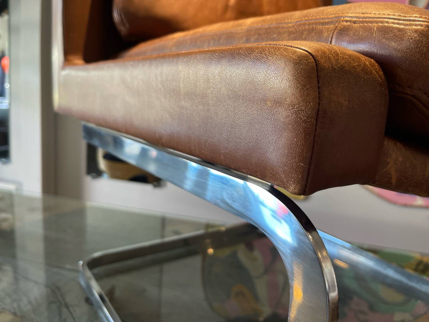 Mid century DS-201 leather armchair by Robert Haussmann for De Sede - Switzerland 1957