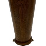 Vintage dark oak umbrella stand basket storage design 60s minimalist design