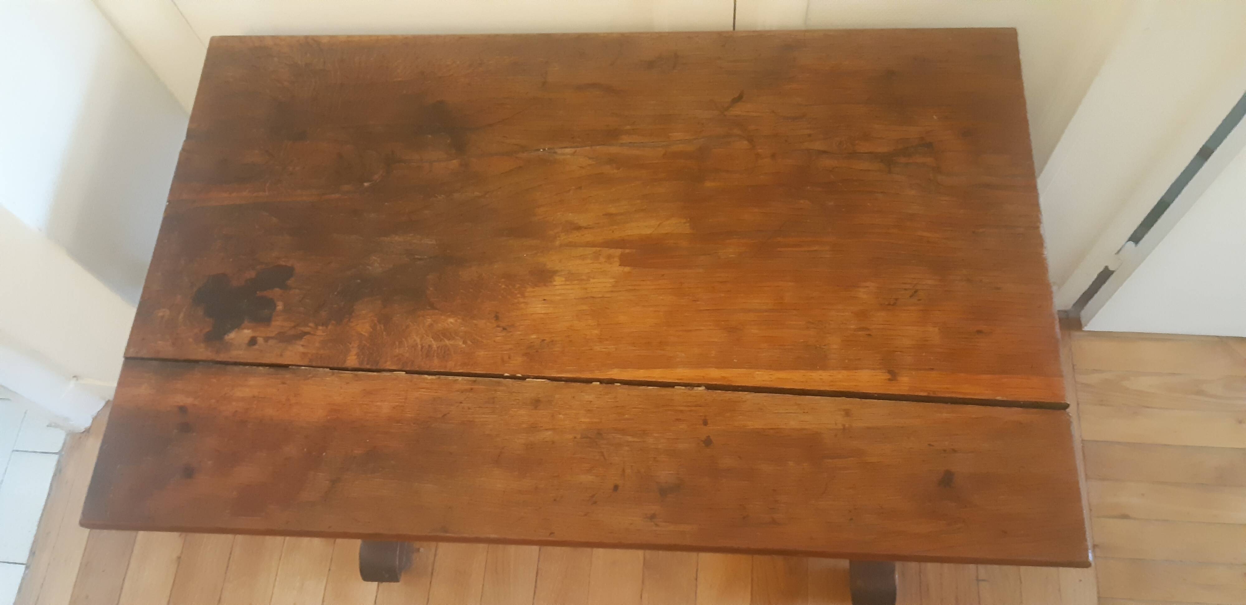 Patinated bistro table top
