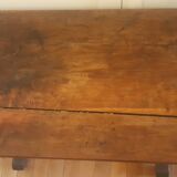 Bistro table with patinated top