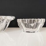 Set of 3 cups including one signed Val Saint Lambert