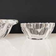 Set of 3 cups including one signed Val Saint Lambert