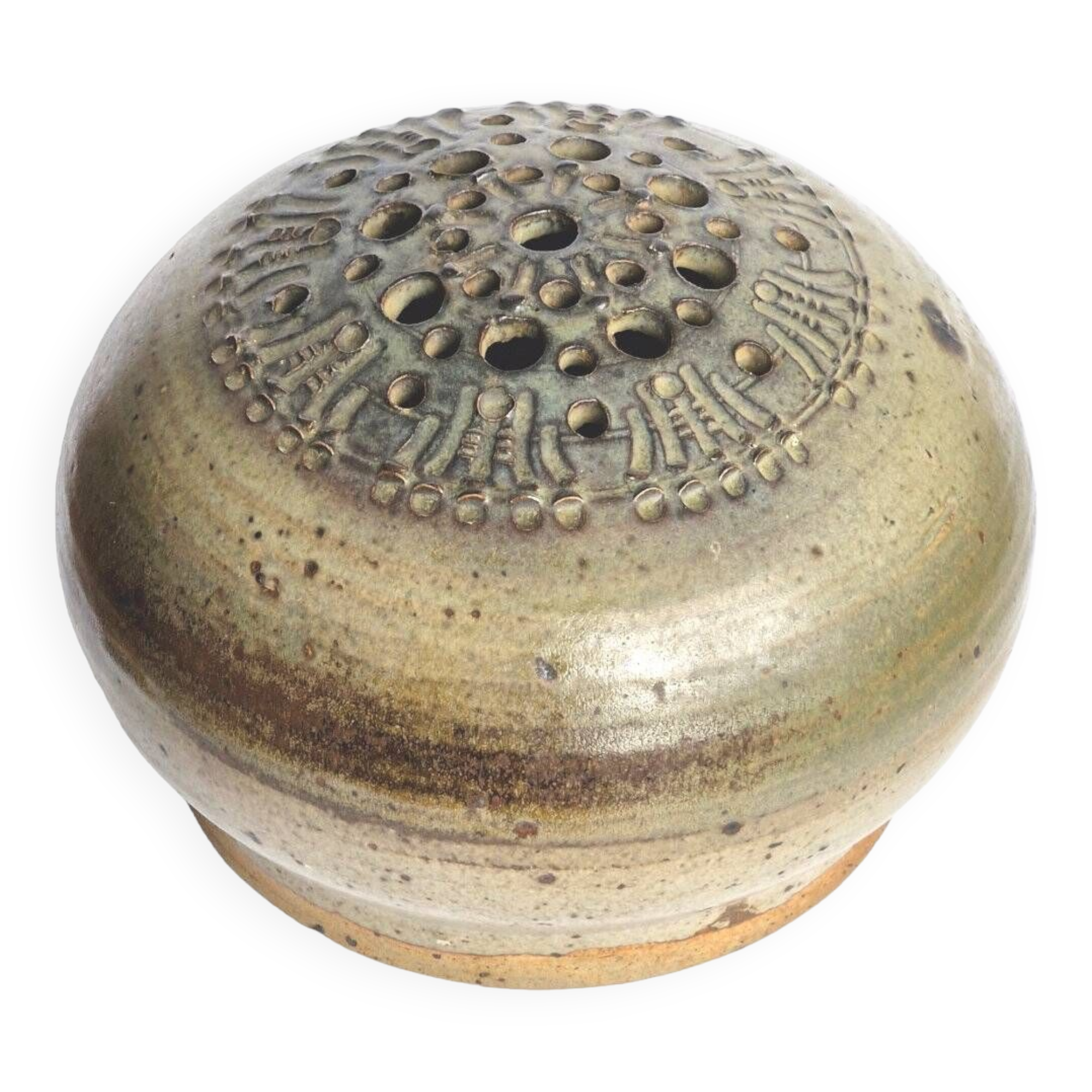 Vase with enamelled stoneware