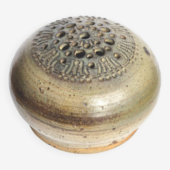 Vase with enamelled stoneware