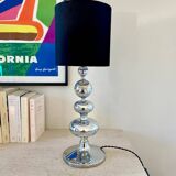 Large "Bulle" lamp in chromed metal - 1970.