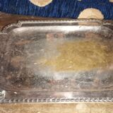 Silverware, patinated silver tray nineteenth