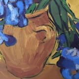 Oil on canvas Bouquet of iris