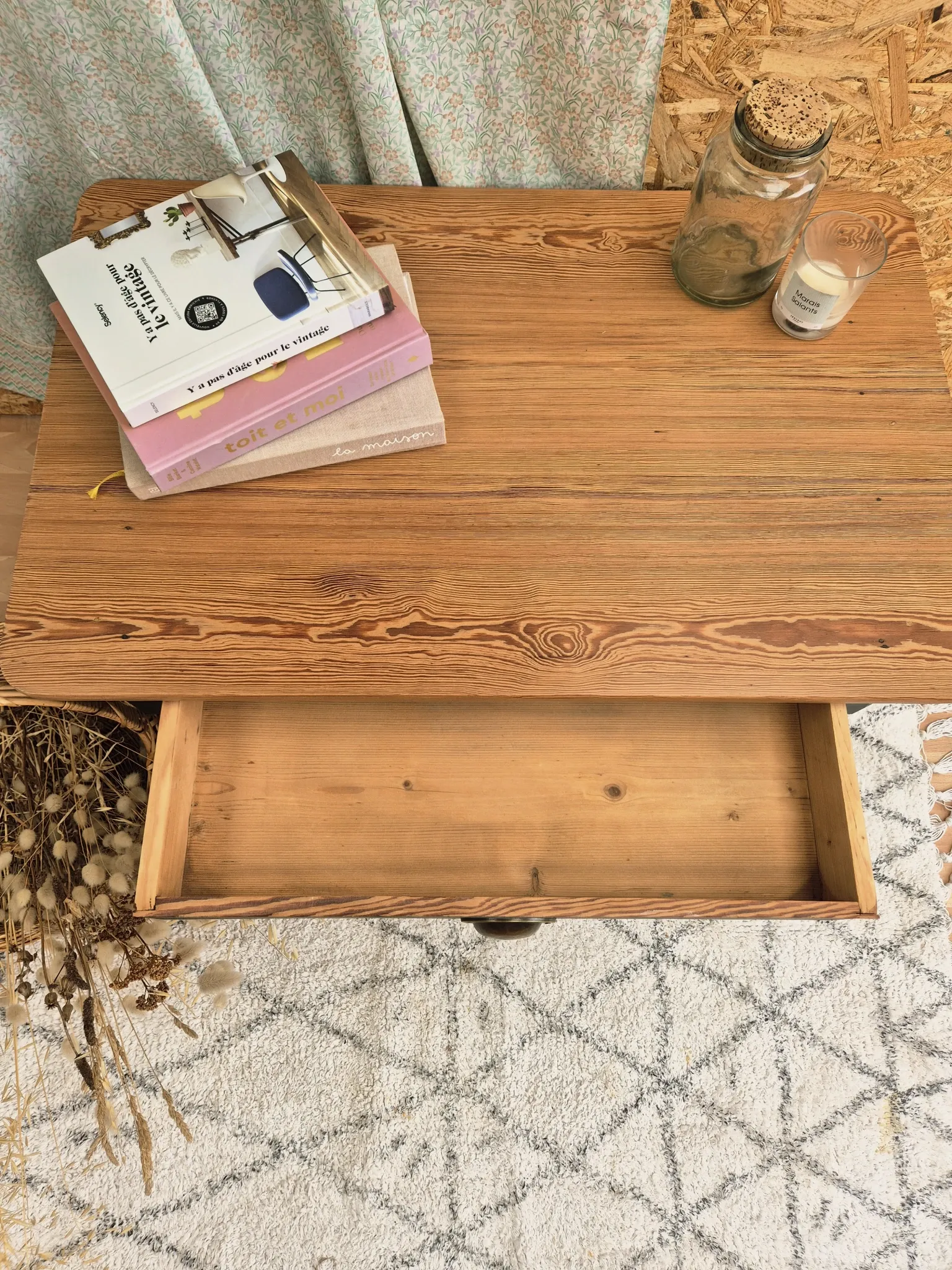 Table basse vintage rénovée