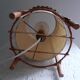 Lampe rotin Louis Sognot design 50's 60's