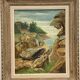 Framed painting oil on canvas by M Inizan Bretagne