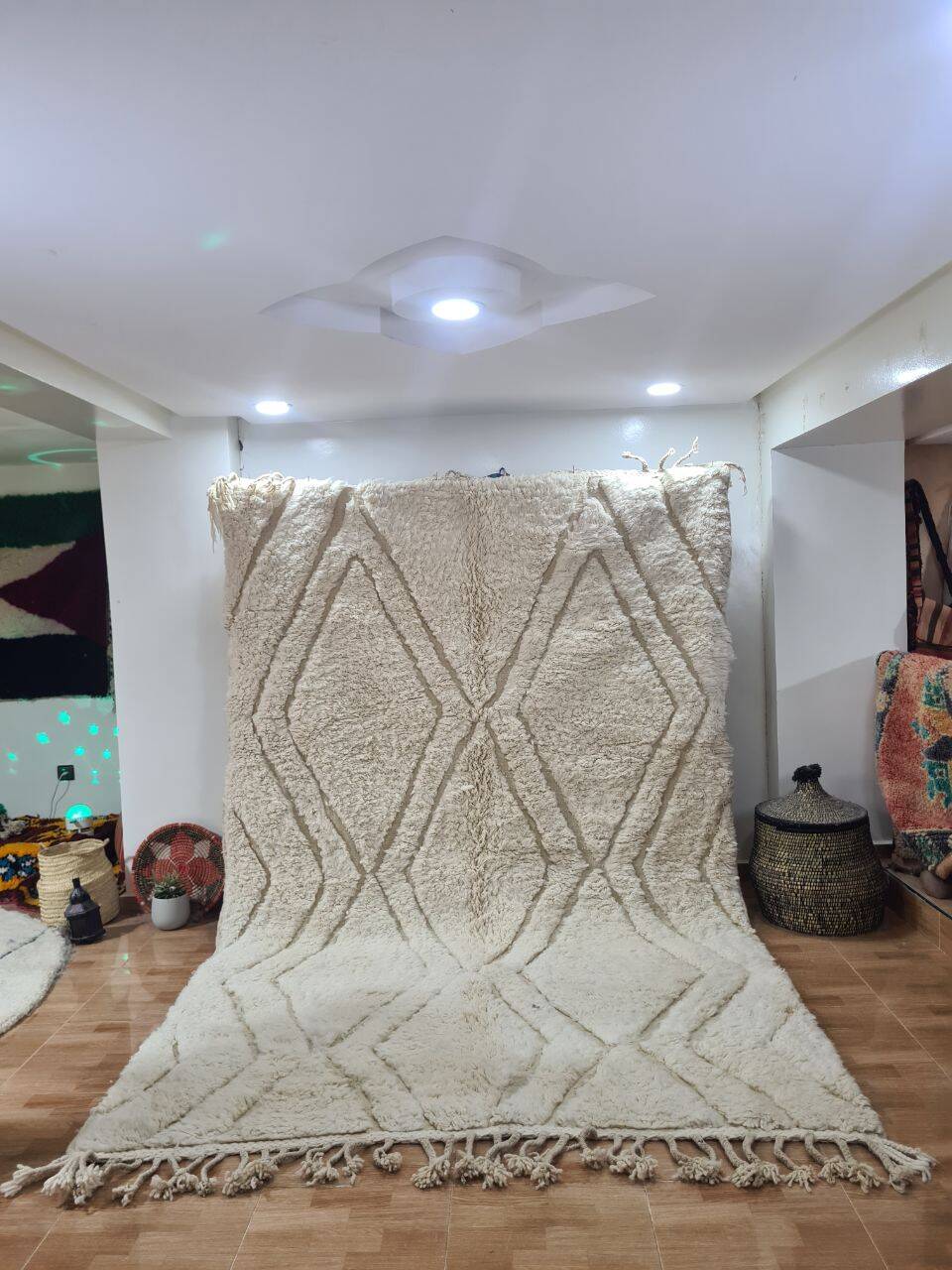 Handmade wool Berber rug 300X200 cm