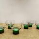Six verres Luminarc 1970 vert
