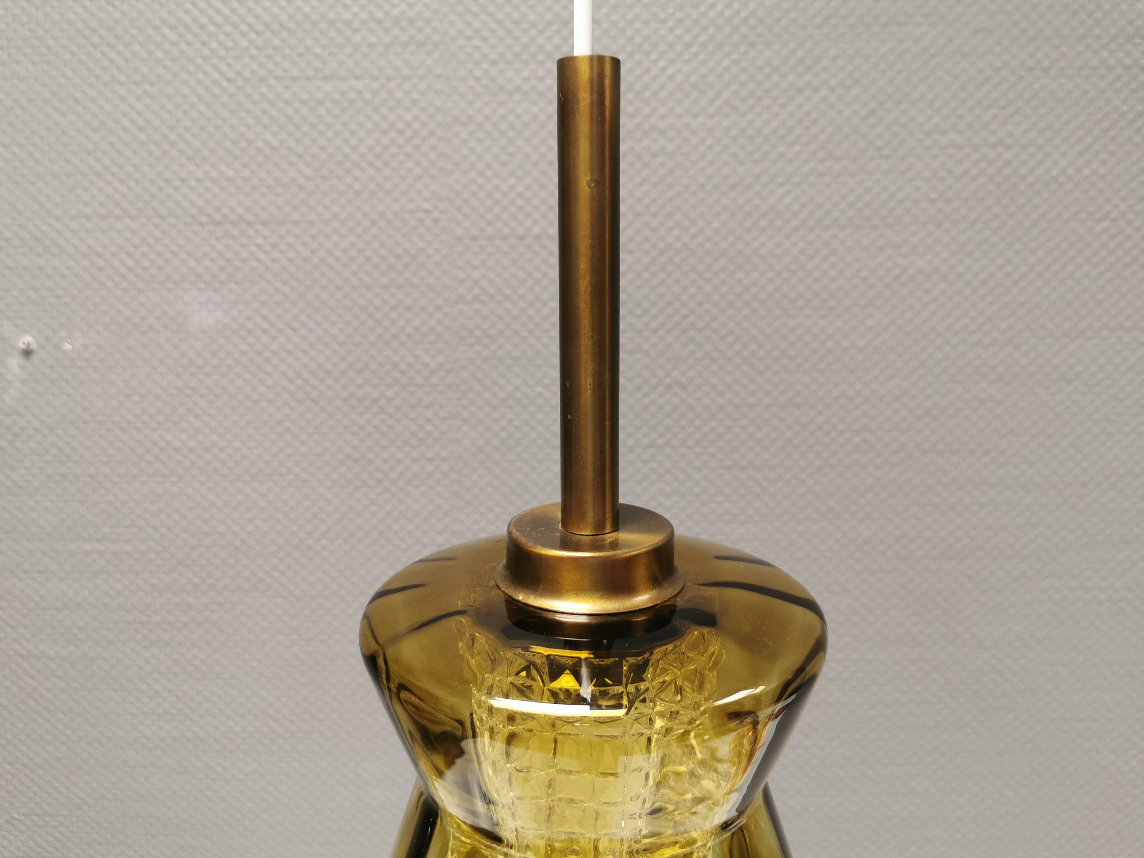 Lampe suspendue suédoise par Carl Fagerlund pour la verrerie Orrefors, années 1970.