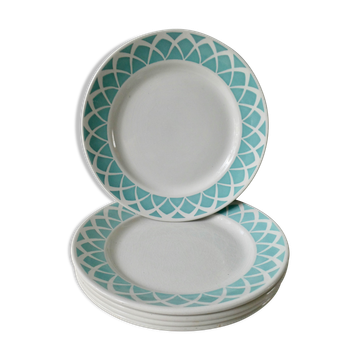 5 ceramic plates from Badonviller