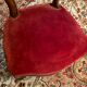 Solid walnut heater chair nineteenth century Louis-Philippe in red velvet