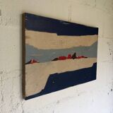 Abstract painting on panel