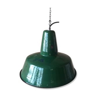 Industrial factory ceiling lamp from Wikasy A23, 1950s