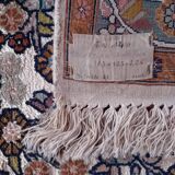 Handmade cashmere wool and silk rug 183x123cm